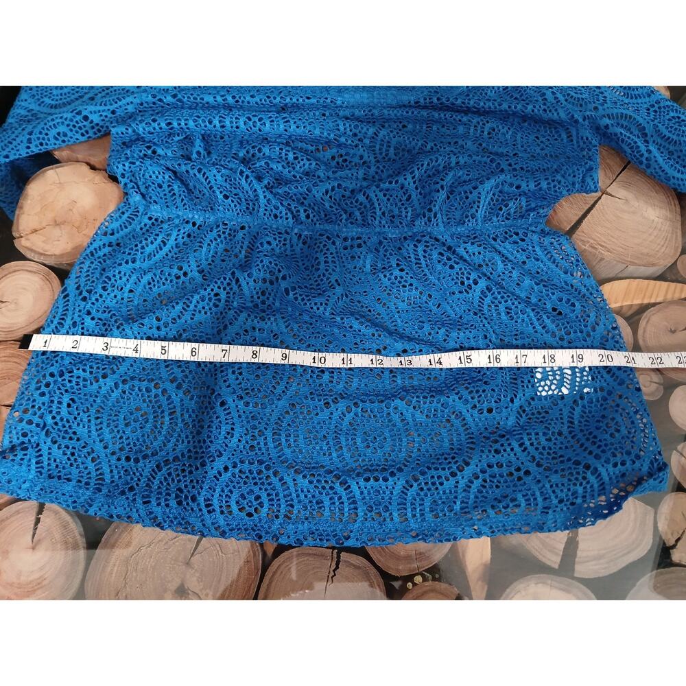 Exofficio Mesh Cover Dress Blue Swim Beach Summer Tunic Medium - Picture 6 of 10